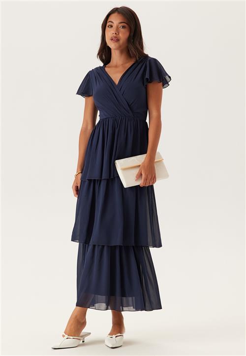 Bubbleroom Occasion Butterfly Sleeve Flounce Dress