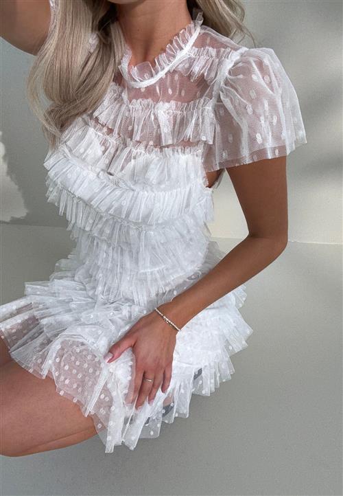 Bubbleroom Occasion High Neck Tulle Frill Dress