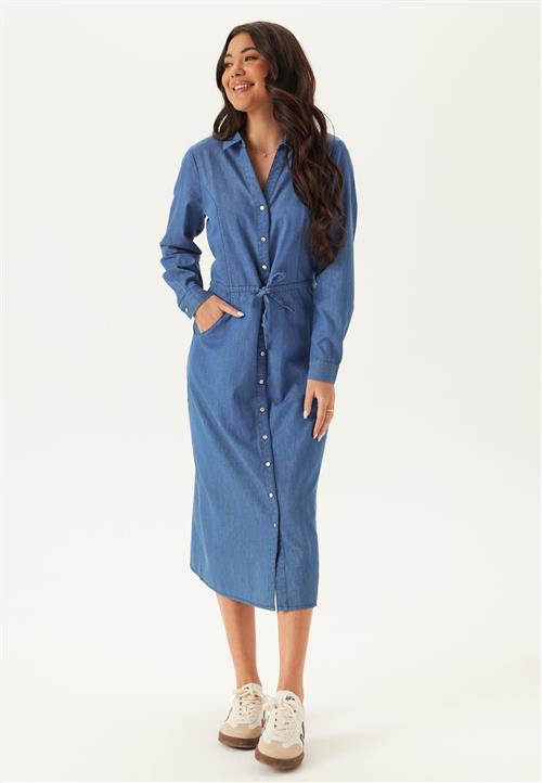 Happy Holly Denim Shirt Dress