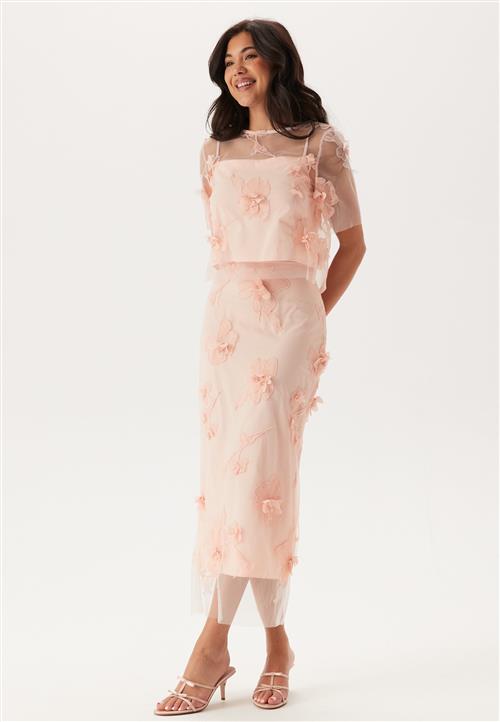 Bubbleroom Occasion 3D Floral Straight Ankle Skirt