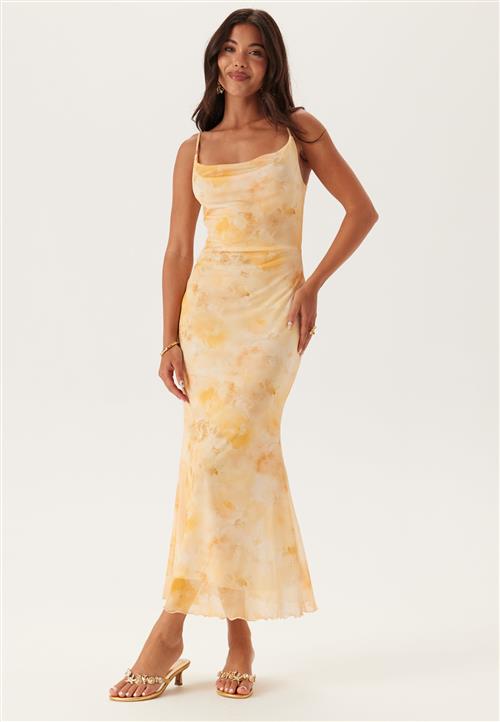 Bubbleroom Occasion Cowl Neck Mesh Dress