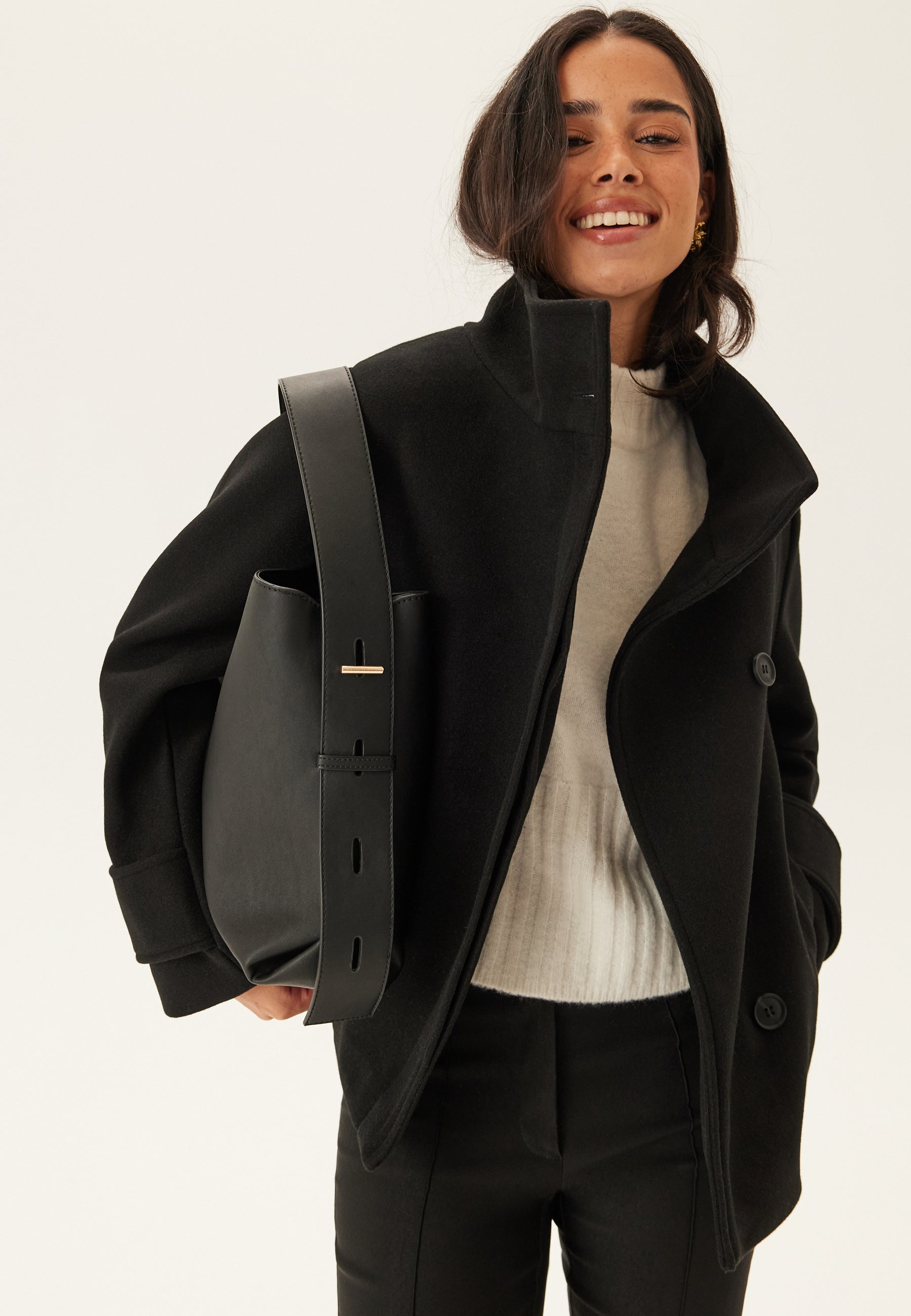 BUBBLEROOM High Neck Short Coat