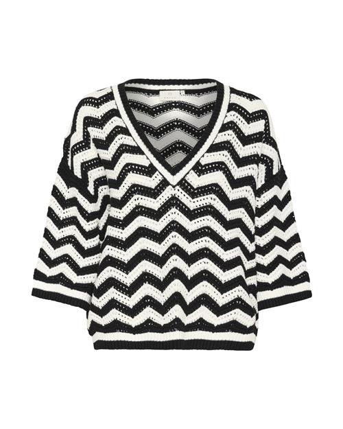Kaffe Pullover 'Laina'  sort / hvid