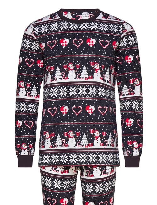 Happy Seasons | Christmas Heart Pajamas Navy | L