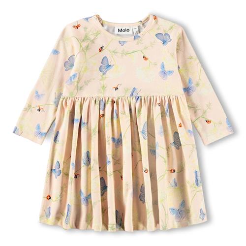 Molo GOTS Charmaine Langærmet Kjole Butterflys Cloud  Butterflys Cloud 62 cm  Creme  62 cm  kvinde