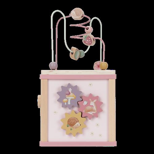 Little Dutch Fairy Garden Aktivitetskube I Træ Pink  Pink One Size Wood Lyserød  One Size 18 M+ unisex