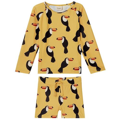 Kuling Rhodes Mønstret UV-sæt Med Tukaner Harvest Yellow 86/92 cm  Gul  86/92 cm  unisex