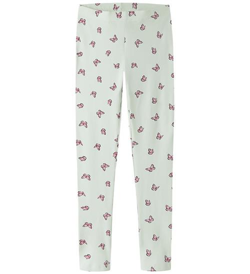 Name It Leggings - NkfVivian - Pale Aqua/Small Butterflies AOP