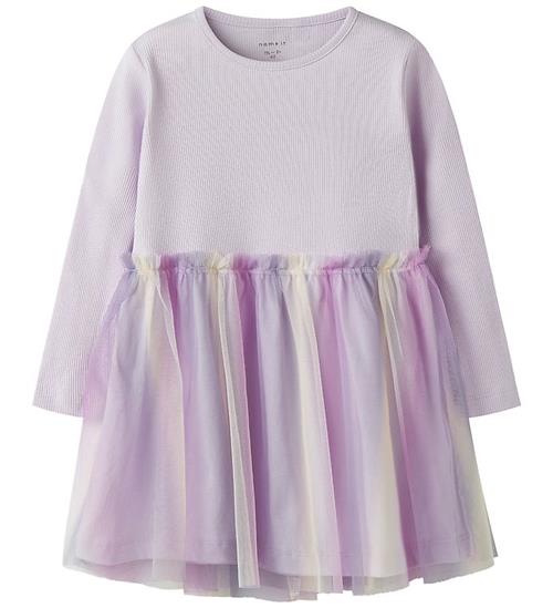 Name It Kjole - NmfDotiana - Lavender Fog