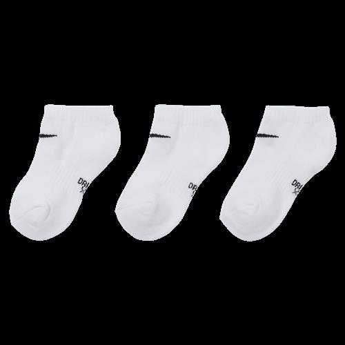 Nike Dri-FIT Performance-No-Show-strømper til små børn (3 par) - hvid