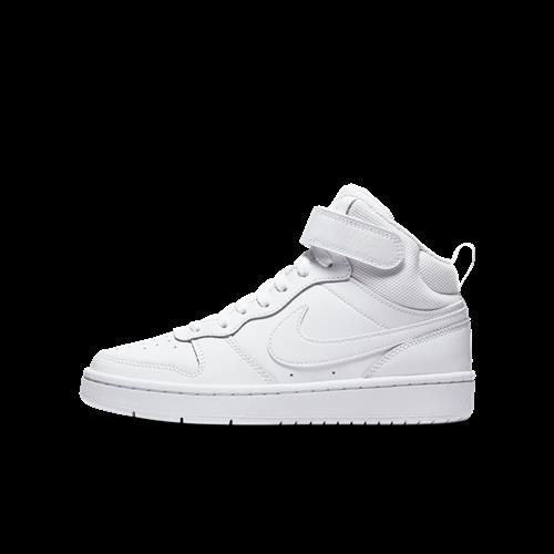 Nike Court Borough Mid 2-sko til større børn - hvid