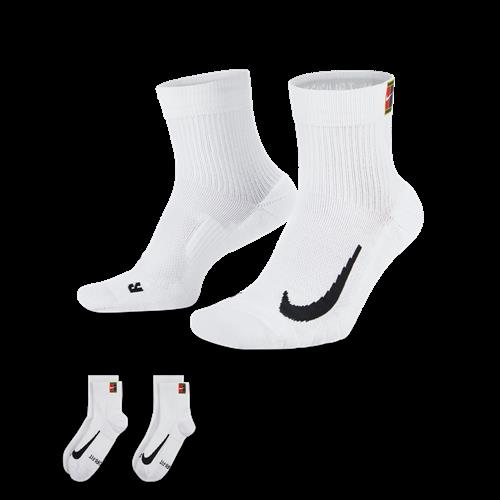NikeCourt Multiplier Max-tennis-ankelstrømper (2 par) - hvid
