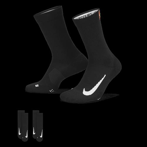 NikeCourt Multiplier Cushioned-tennis-crewstrømper (2 par) - sort