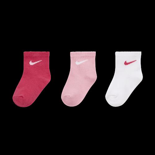 Nike Swoosh-ankelstrømper til småbørn (3 par) - Pink