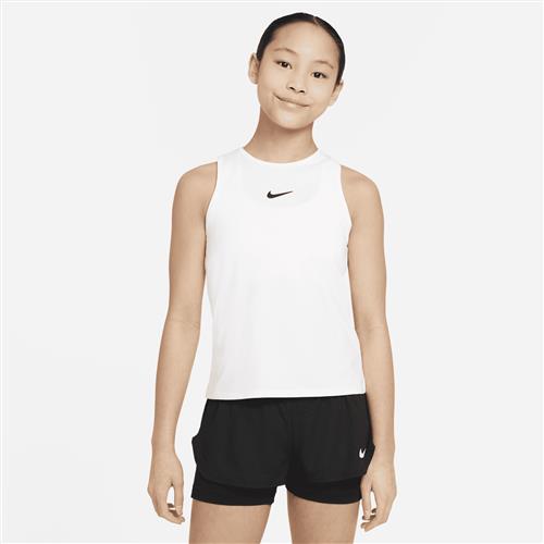 Nike Victory-Dri-FIT-tennistanktop til større børn (piger) - hvid