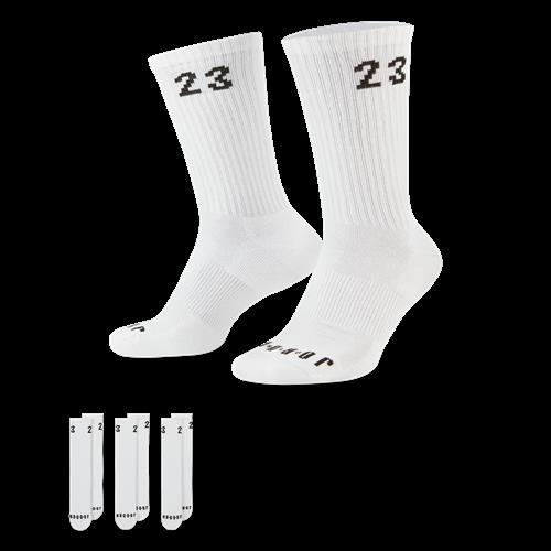 Jordan Essentials-crewstrømper (3 par) - hvid