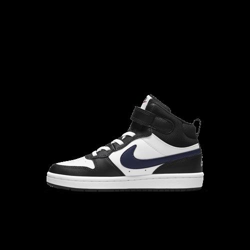 Nike Court Borough Mid 2-sko til mindre børn - hvid