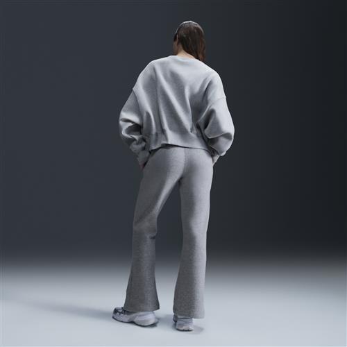 Oversized Nike Phoenix Fleece-sweatshirt med rund hals til kvinder - grå