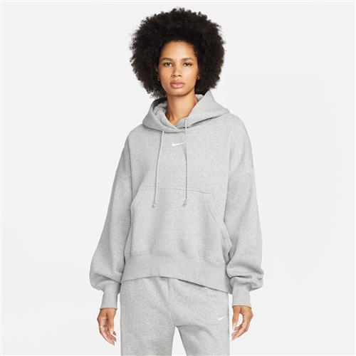 Ekstra overdimensioneret Nike Phoenix Fleece-pullover-hættetrøje til kvinder - grå