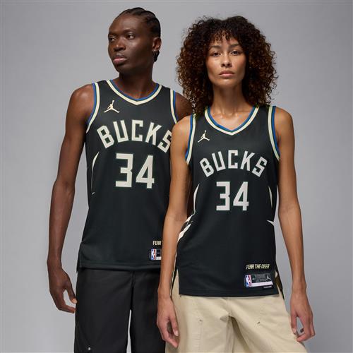 Milwaukee Bucks Statement Edition Jordan Dri-FIT NBA Swingman-trøje til mænd - sort