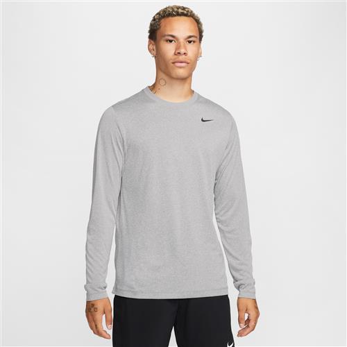 Langærmet Nike Dri-FIT Legend-fitnessoverdel til mænd - grå