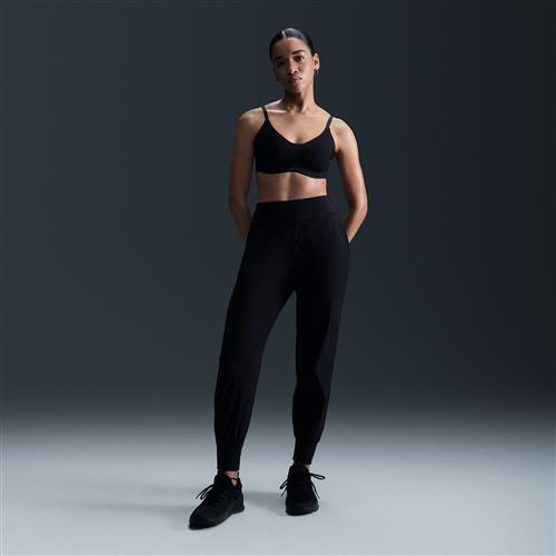 Nike Dri-FIT Bliss 7/8-joggers med mellemhøj talje til kvinder - sort