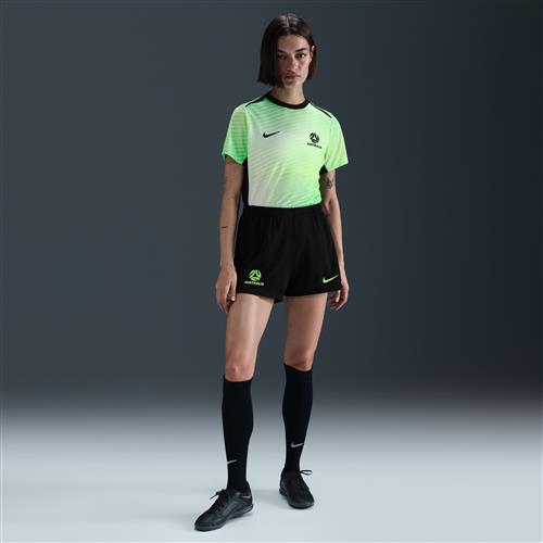 Maskinstrikkede Australien Academy Pro Nike Dri-FIT-fodboldshorts til kvinder - sort