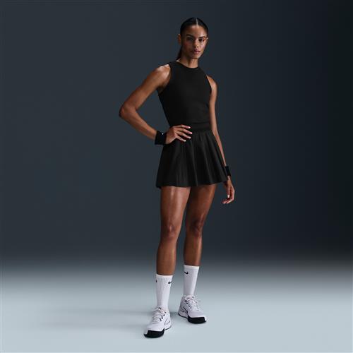 Plisseret NikeCourt Advantage Dri-FIT-tennisnederdel til kvinder - sort