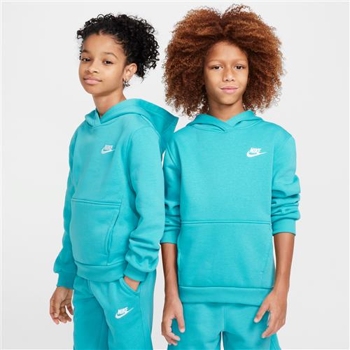 Nike Club Fleece-pullover-hættetrøje til større børn - grøn