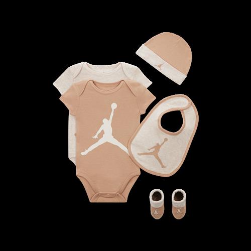 Femdelt Jordan Core-body-gavesæt i æske til babyer - brun