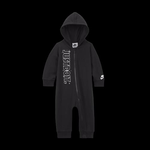 Nike Shine Graphic-heldragt med hætte til babyer - sort