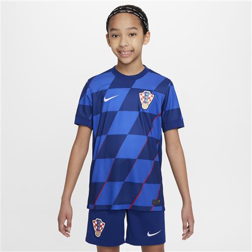 Kroatien 2024/25 Stadium Away Nike Dri-FIT Replica-fodboldtrøje til større børn - blå