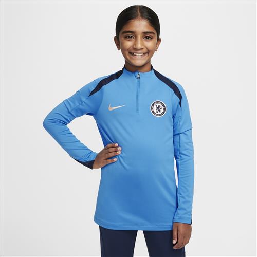 Chelsea FC Strike Nike Dri-FIT-fodboldtræningstrøje til større børn - blå