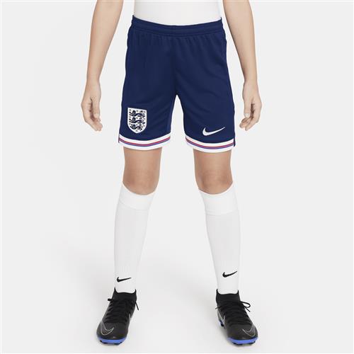 England 2024 Stadium Home Nike Dri-FIT Replica-fodboldshorts til større børn - blå