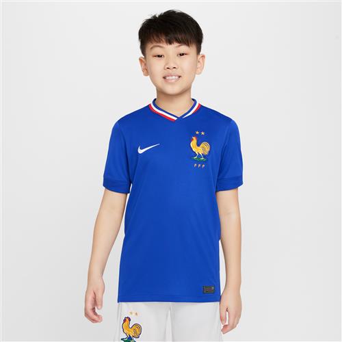 FFF 2024/25 Stadium Home Nike Dri-FIT Replica-fodboldtrøje til større børn (herrehold) - blå