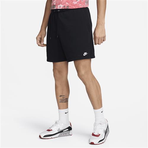 Nike Club Flow-shorts i french terry til mænd - sort