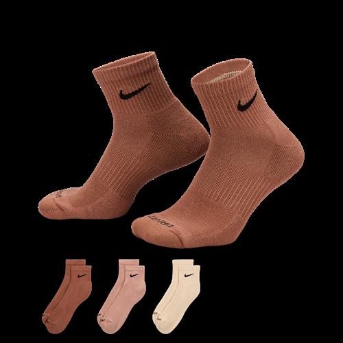 Nike Everyday Plus Cushioned-ankeltræningsstrømper (3 par) - multifarvet