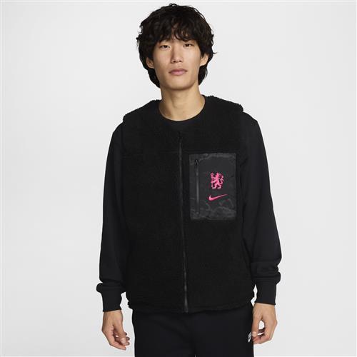 Vendbar Chelsea FC Club Third Nike Football Winterized-vest til mænd - sort