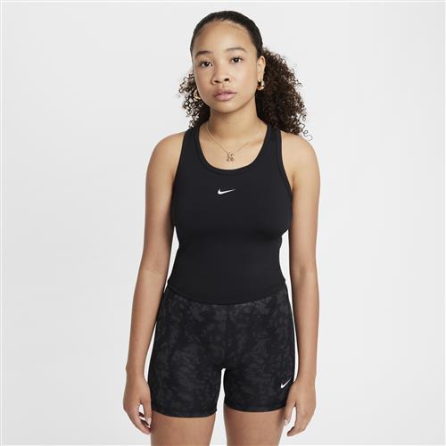 Nike One Fitted Dri-FIT-tanktop til større børn (piger) - sort