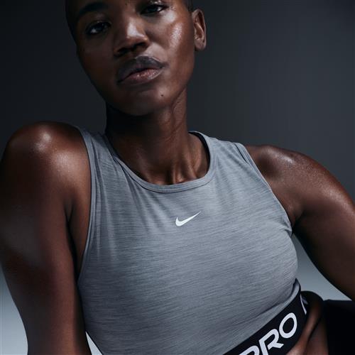 Kort Nike Pro Dri-FIT-tanktop til kvinder - grå