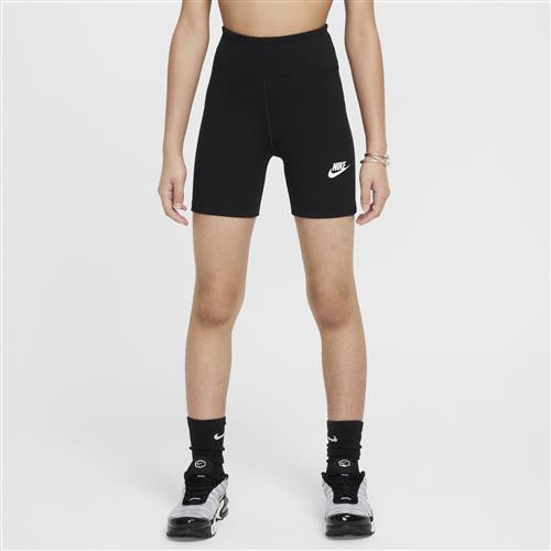 Nike Classic-cykelshorts (13 cm) med høj talje til piger - sort
