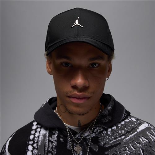 Struktureret Jordan Rise Jumpman-kasket i metal - sort