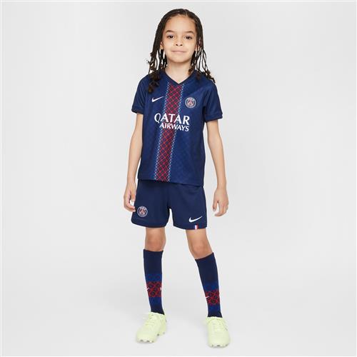 Paris Saint-Germain 2025/26 Stadium Home Nike Football Replica-sæt i tre dele til mindre børn - blå