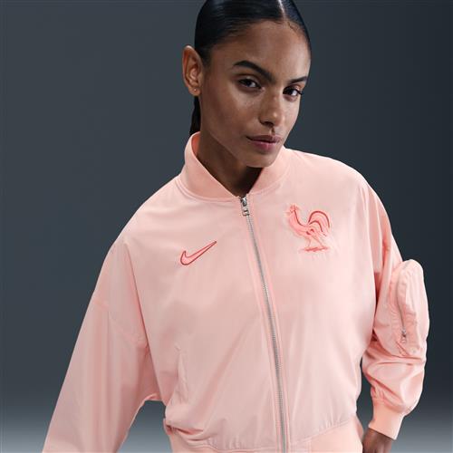 Oversized FFF Essential Nike Football-bomberjakke til kvinder - Pink