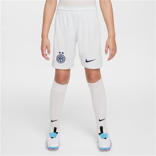 Inter Milan 2025/26 Stadium Away Nike Dri-FIT Replica-fodboldshorts til større børn - blå