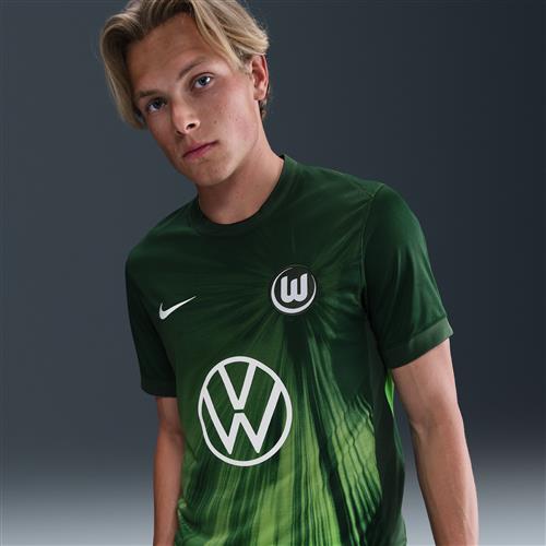 Kortærmet Vfl Wolfsburg 2025/26 Stadium Home Nike Dri-FIT Replica-fodboldtrøje til mænd - grøn