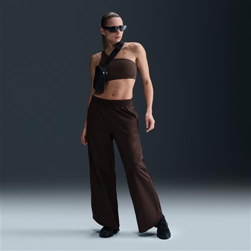 Nike -kollektionen-træningsbukser i twill med mellemhøj talje til kvinder - brun