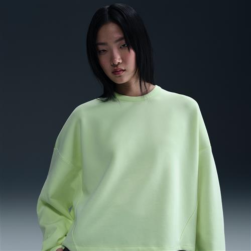 Oversized Nike 24.7 ImpossiblySoft Dri-FIT-top med rund hals til kvinder - gul