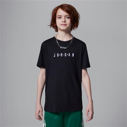 Jordan-T-shirt med broderet logo til større børn - sort
