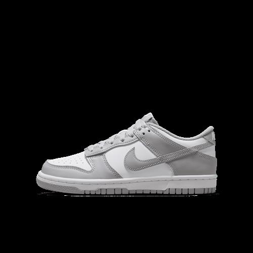 Nike Dunk Low-sko til større børn - hvid